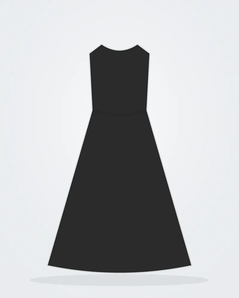 Linen Wrap Dress in Black