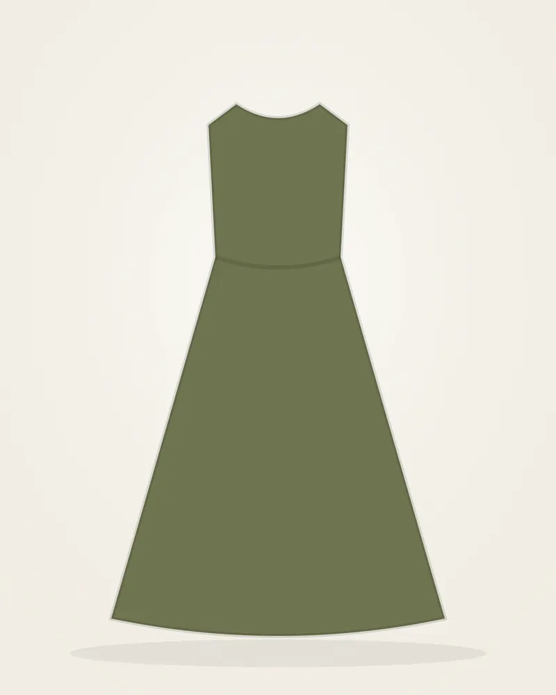 Linen Wrap Dress in Olive