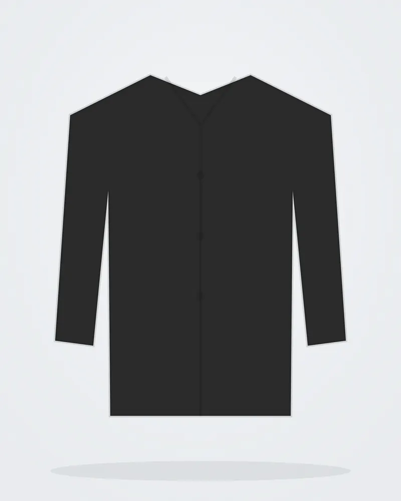 Silk Button Blouse in Black