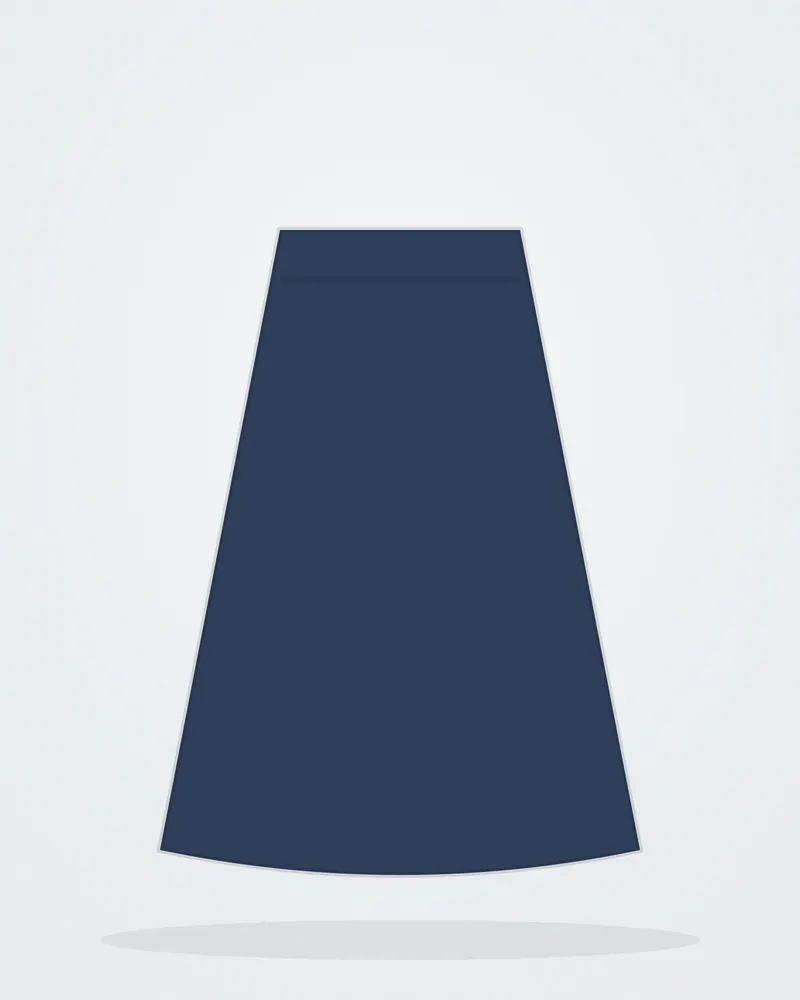 Pleated Midi Skirt in Navy