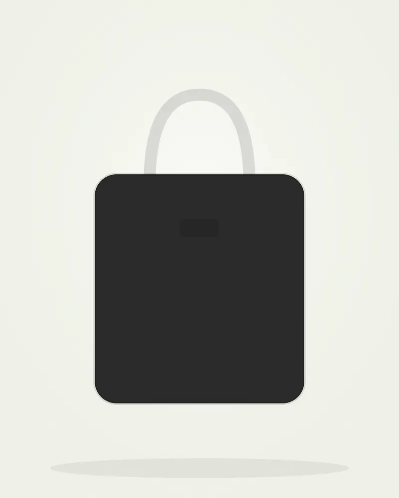 Leather Tote Bag in Black